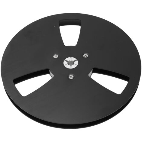 Universelle 1/4" 7" Aluminium-3-Loch-Spule für NAB-Spulenwickler, Schwarz