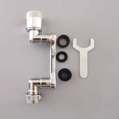 Universelle 1080° Rallonge de robinet rotative tout en cuivre,2 Modes de Sortie d'Eau Robinet de Cuisine Multifonction Filtre Anti-Projections Rallonge de Robinet Pivotant pour Lavabo de Salle de Bain