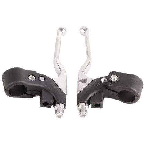 Universelle 22-mm-/7/8-Zoll-Handbremse aus schwarz-silbernem Aluminium für Mini-Moto-Dirtbikes und ATVs mit 47 cm³/49 cm³ Hubraum.