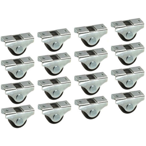 Universelle 25-mm-Rollen, schwarz, für Möbel, Betten, Wagen und Aufbewahrungsmöbel – 16er-Pack
