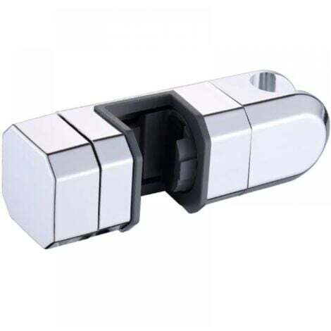 Universelle Duschkopfhalterung 15 mm-30 mm verchromt für verstellbare Duschstange (Silber)
