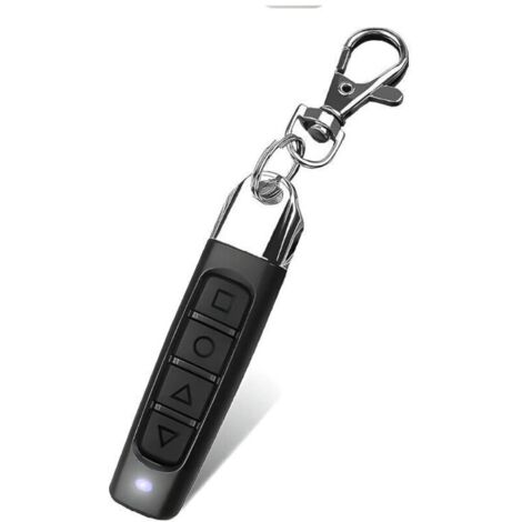 Universelle Fernbedienung mit 4 Kanälen, 3 Funktionen, Garagentoröffner, automatischer Klonfunktion, 433,92 MHz Frequenz, Garagentor-Duplikator, schwarz, 1 Stück