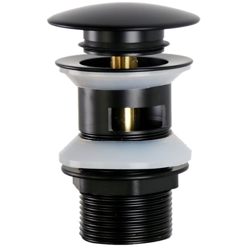 Universelle G1 1/4' Laiton Bonde de Lavabo Pop up Bonde de Vidange pour Lavabo avec trop-plein Trop Plein, Système clic-clac, Installation Sans