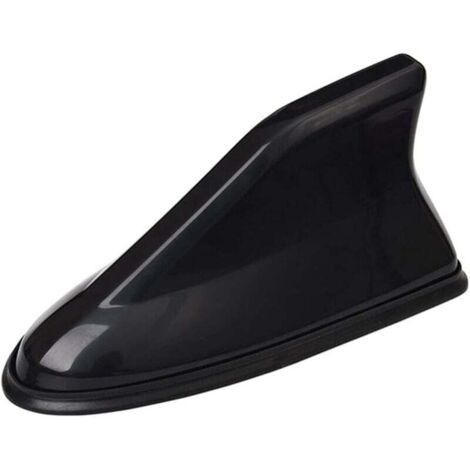 Universelle Haifischflossen-Autoantenne – FM/AM-Radioantenne mit wasserdichter Klebebasis für Auto, SUV, LKW, Van (schwarz)