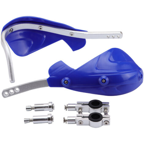 Universelle Handprotektoren für Quad/Motorrad, halbgeschlossene blaue Handprotektoren, kompatibel mit 22-mm-Lenkern, Aufprallschutz, Zubehör für Windschutzscheibenmodifikation