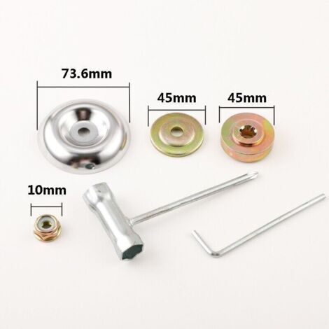 Universelle Kit Fixation écrou Lame Boîte,Tête de Débroussailleuse Universelle Accessoires,6 Morceaux Kit Ecrou Tete Debroussailleuse,Lames de Boîte Vitesse Métal,Pour Tondeuse à Gazon Brosse Cu