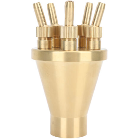 Universelle Kupfer-Springbrunnendüse, verstellbarer Sprinklerkopf für Pool und Garten, 1-Zoll-Anschluss