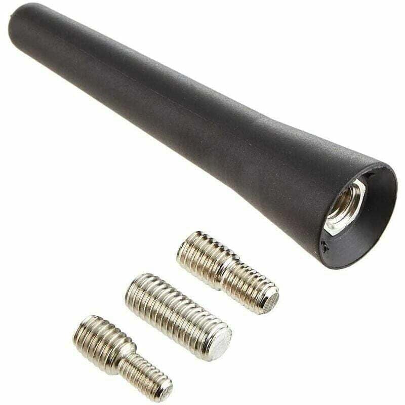 Image of Universelle kurze 65-mm-Autoantenne – Modifizierter Carbonfaser-Stil – Schwarz