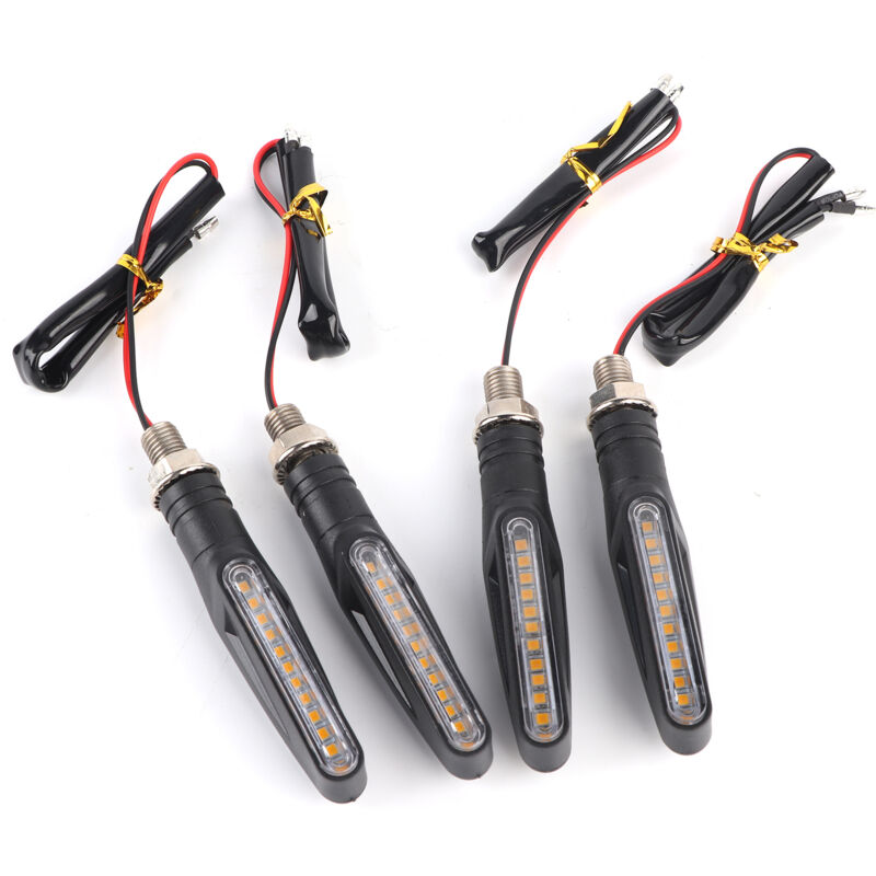 Image of Universelle Motorradblinker - Schwarz (4er-Set)