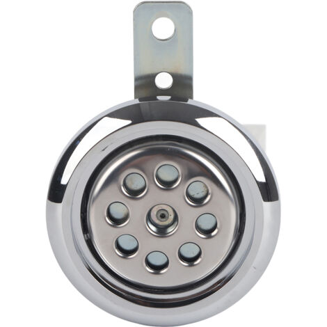 Universelle Motorradhupe, wasserdicht, 105 dB, 12 V, 85 mm, mit verchromtem Wabengehäuse.