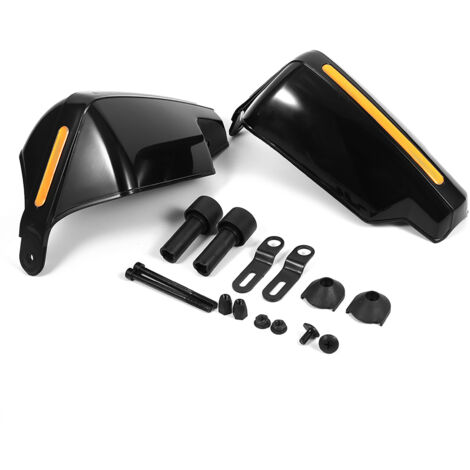 Universelle schwarze Motorrad-Handschützer - Strukturierte Handschützer (1 Paar)