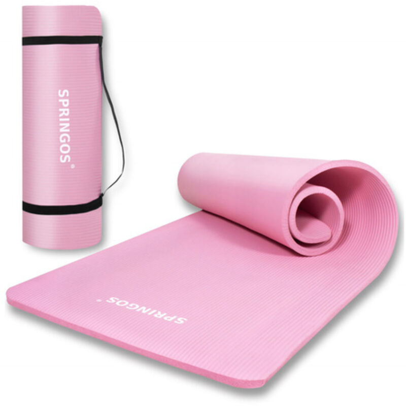 Springos Universelle Trainingsmatte 183 Cm Dunkelrosa
