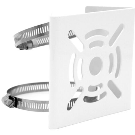 MEMKEY Universelle vertikale Masthalterung für Überwachungskameras, solide Metallhalterung mit 2 Schnallen, geeignet für LED-Wand-/Szenenleuchten, Sonnenkollektoren (kleine Größe)