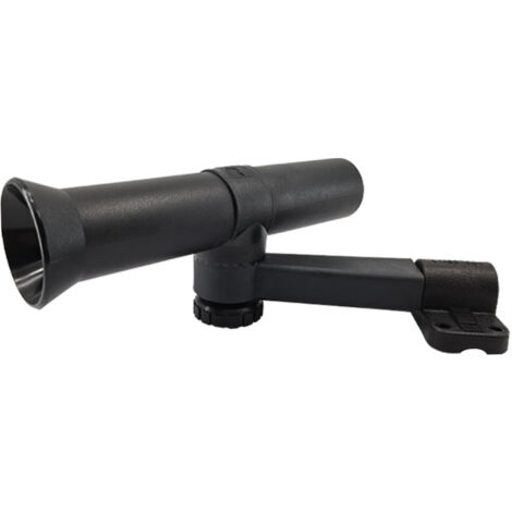 Universelle Wandhalterung für schwarze Nylon-Angelruten, ideal für Boote und Wohnmobile.