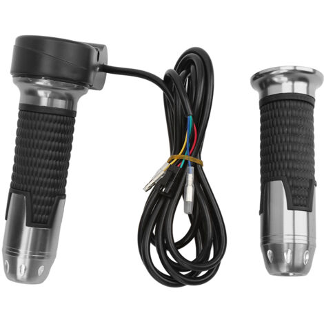 Universeller 12V-99V Gasgriff für E-Bikes/E-Scooter, mit Knopf, grau