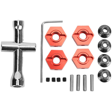 Universeller 14-mm-Sechskantnaben-Adaptersatz aus Aluminiumlegierung für ARRMA Senton 1/10 RC-Car, Rot