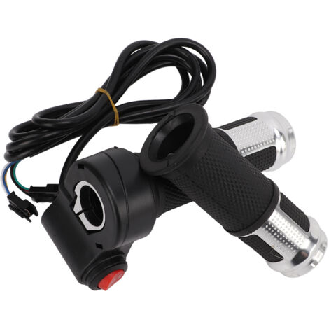 Universeller 6-adriger Gasgriff für 12V-99V-Elektrofahrräder, zweistufig, drei Geschwindigkeiten, silber