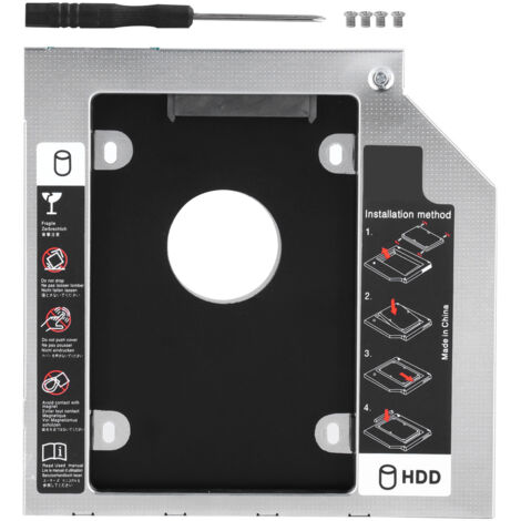 Universeller 9,5 mm/12,7 mm SATA-Festplattenrahmen aus Aluminiumlegierung für Laptops