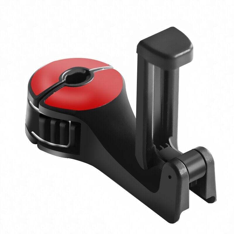 Image of Universeller Autositzhaken, multifunktionaler Kopfstützenhaken mit Handyhalterung, rot