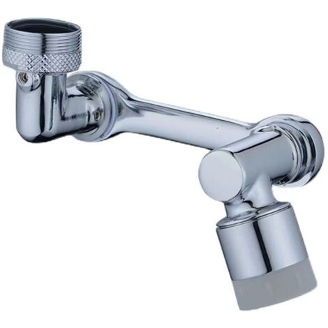 Universeller, drehbarer Wasserhahn-Luftsprudler mit 2 Modi – Spritzschutz-Roboterarm für Küchen- und Badezimmerspülen