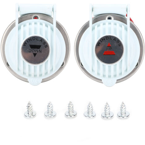 Universeller Freisprech-Fußschalter für Seilwinden – 2 Stück, Weiß, Ein/Aus, 12 V/24 V DC