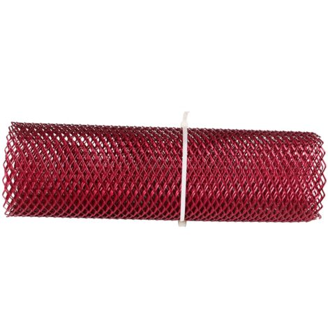 Universeller Frontgrill in stabilem Rot mit rautenförmigem Aluminiumgitter für Autos