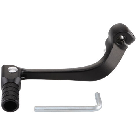 Universeller, klappbarer Schalthebel aus schwarzem Aluminium, kompatibel mit Honda CRF110 und anderen Kinder-/Mini-Offroad-Motorrädern, verstellbarer Schalthebel mit Antikollisionsfunktion.