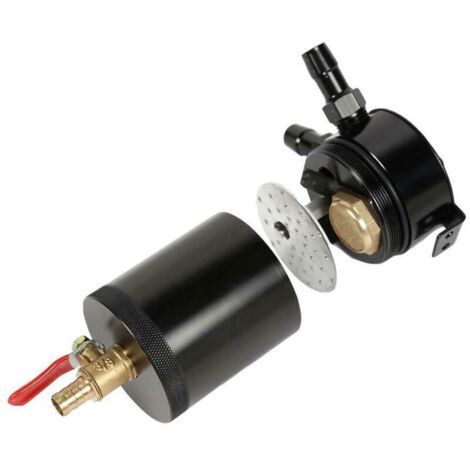 Universeller Kraftstoffrückgewinnungstank, 2-Port-Aluminium-Kraftstoffrückgewinnungstank mit kompakten Schwallblechen und Kraftstoffteile-Ablassventil