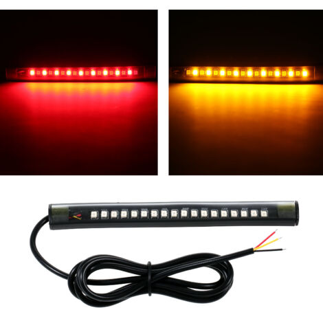 Universeller LED-Lichtstreifen mit 18 LEDs, Motorradblinker, flexible Kennzeichenbeleuchtung, Bremslicht für Anhänger, 1 Stück, 12 V