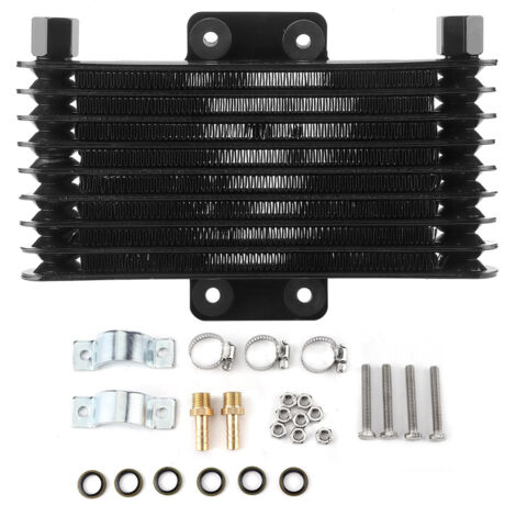 Universeller Motorölkühler für Motorräder, Quads und Dirtbikes mit 125-250 cm³ Hubraum