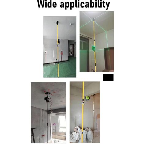 Universeller Nivelliermast aus Eisenlegierung mit doppelter Schnittstelle (6 mm/15,2 mm) mit Schnellverriegelungssystem und anpassbarer Platte, teleskopierbarer Länge 300 cm für Scheinwerfer und Kamer