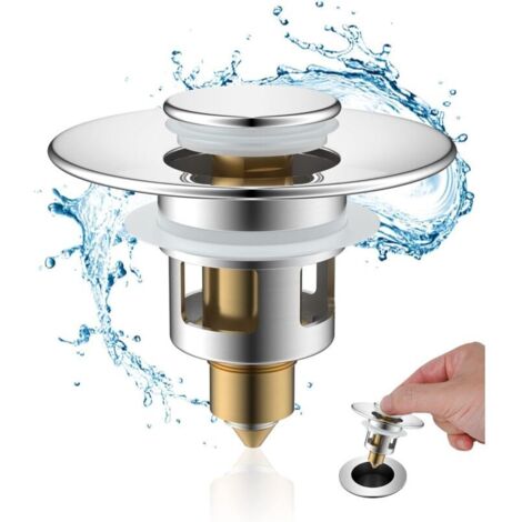 Universeller Pop-Up-Abflussstopfen für Waschbecken, Küchenspülen (25–46 mm), Abflusssieb gegen Verstopfungen und Gerüche, Haarfilter für Abflusslöcher