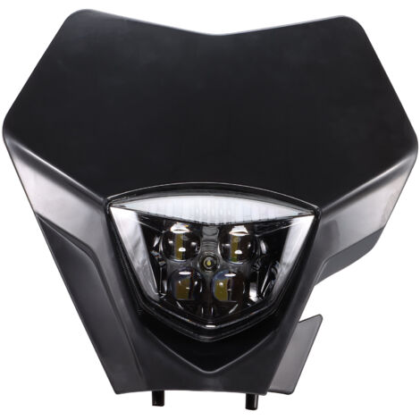 Universeller schwarzer LED-Scheinwerfer für Offroad-Motorräder, hohe Leuchtkraft, wasserdicht, kompatibel mit verschiedenen Modellen, darunter Honda, Yamaha, Kawasaki und Suzuki, zur Aufrüstung von Sc