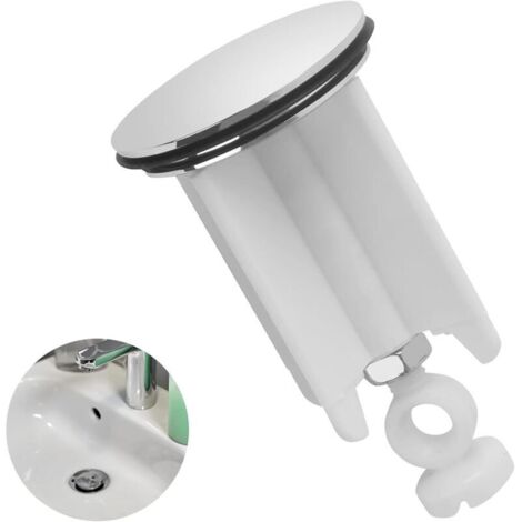 Universeller Spülbeckenstöpsel, 40-mm-Waschbeckenstöpsel, Ersatz-Abflussstöpsel, höhenverstellbarer Pop-up-Stöpsel, aus Messing und Gummi