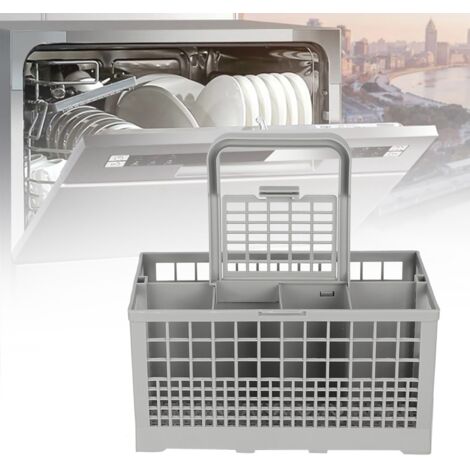 Universeller Spülmaschinenkorb für Löffel und Besteck, Multiplex-ABS, 240 x 135 mm, 7 Fächer mit abnehmbarem Griff