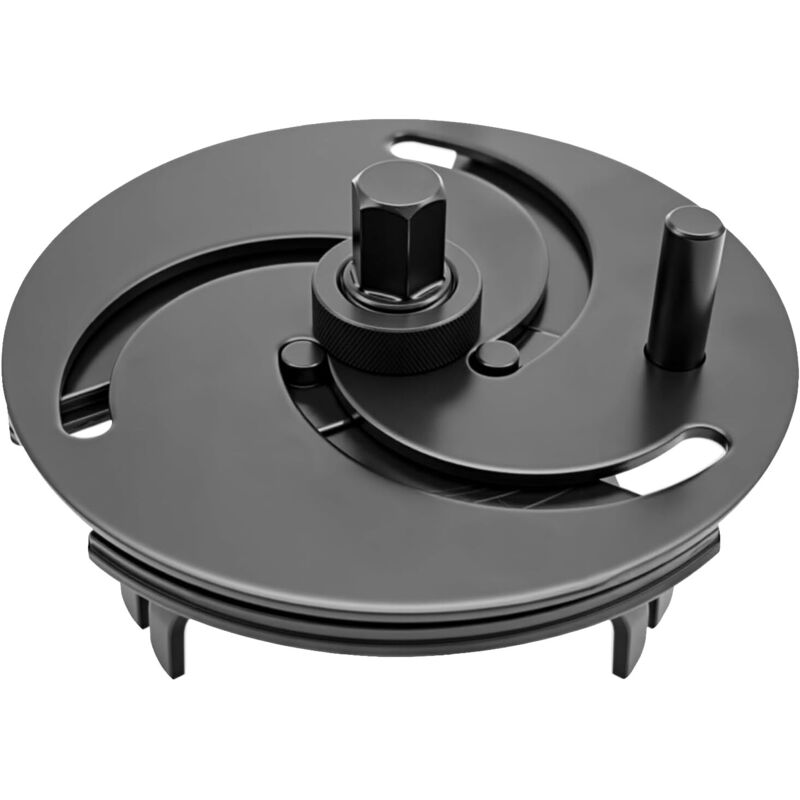 Universeller Tankdeckelschlüssel, verstellbarer 3-Backen-Schlüssel für Tankdeckel, Werkzeug zum Entfernen des Kraftstoffpumpendeckels, 87 mm – 170 mm