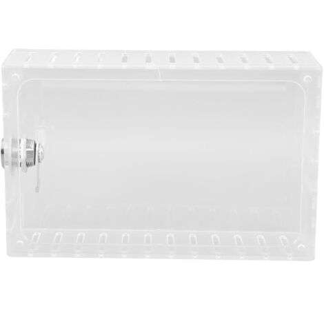 Universeller Thermostatschutz, transparente, abschließbare Kunststoffbox mit Schlüssel.