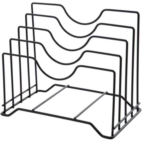 Universeller Topfdeckelhalter – mit 4 Schlitzen, platzsparend und hygienisch in der Küche, passt für verschiedene Deckelgrößen, stilvolles Design