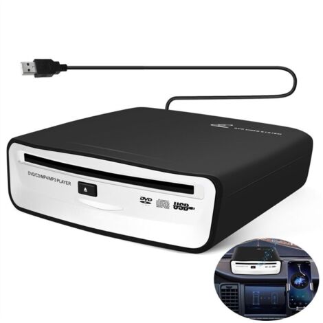 Universeller tragbarer externer CD-Player für Auto, Anschluss an den USB-Anschluss von Laptops, kompatibel mit Android TV 4.0 und höher sowie Navigationssystemen