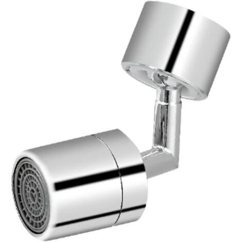 Universeller, um 720° drehbarer Wasserhahnfilterkopf, doppelte O-Ring-Dichtung gegen Auslaufen, robustes Kupfer und ABS, spritzgeschützt, Luftsprudler für Küche und Bad