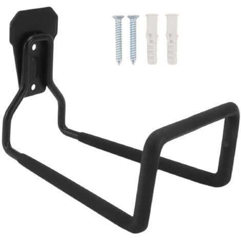 Universeller, wandmontierter Gartenschlauchhalter aus rostfreiem Metall für den Einsatz im Garten und in der Garage.