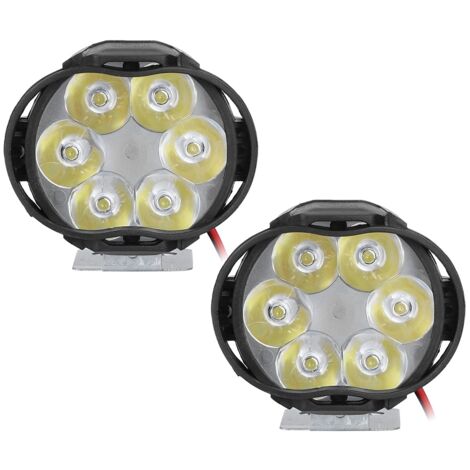 Universeller wasserdichter 12V-Motorradscheinwerfer – 6-LED-Nebelscheinwerferprojektor (2er-Pack)