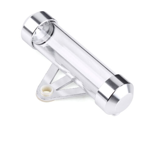 Universeller, wasserdichter Motorrad-Dokumentenhalter – Silberner zylindrischer Halter für Zulassungsplaketten und -papiere