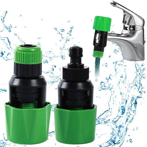 Universeller Wasserhahnadapter, 2 Stück Wasserhahnverbinder, verstellbarer Kunststoff