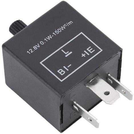 Universelles 12,8V 3-Pin LED-Blinkerrelais für Autos mit einstellbarer Leuchtweite.