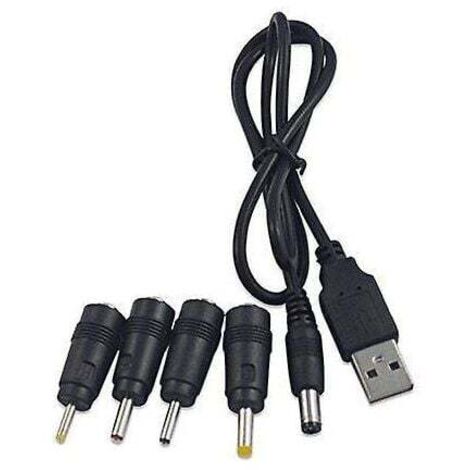 Universelles DC-auf-USB 2.0 2.5 3.0 4.0 5.5 5-in-1-Multi-Ladekabel