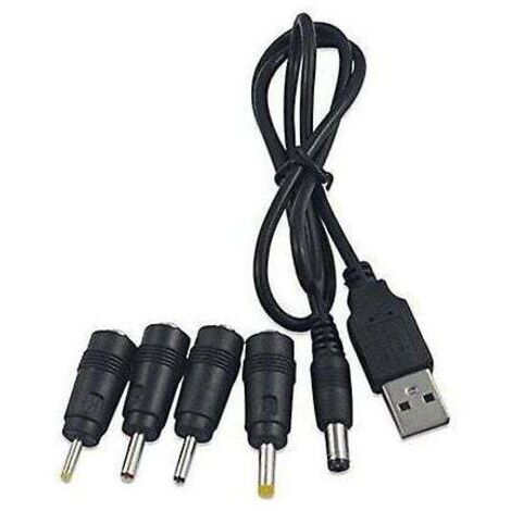 Universelles DC-zu-USB 2.0 Kabel 2.5 3.0 4.0 5.5 5-in-1 Multi-Ladeadapter