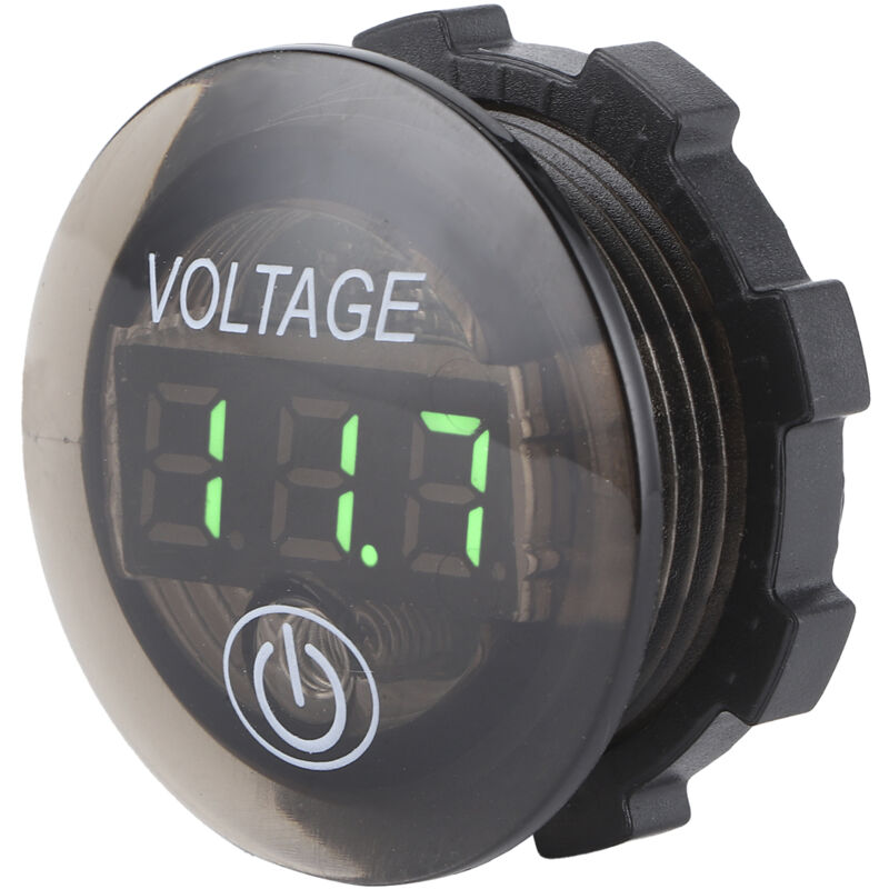 Image of Universelles LED-Digitalvoltmeter für Gleichstrom 12-24V Autobatterie mit Berührungsschalter (Grün)