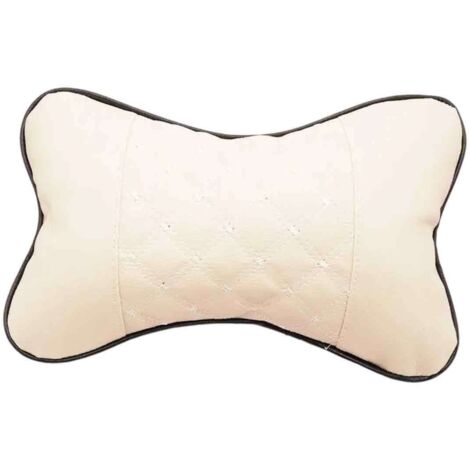 Universelles PU-Autokissen für Kopf und Nacken (Beige) - Universelles PU-Autokissen für Kopf und Nacken (Beige)
