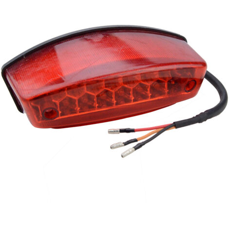 Universelles rotes Motorrad-Rücklicht aus Kunststoff, integriertes Bremslicht/Rücklicht, kompatibel mit Rollern/Quads, verbesserte Rücklichteinheit für bessere Nachtsicht.